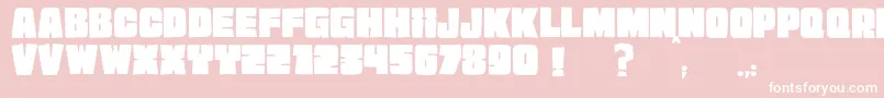 JMH EXTRA Font – White Fonts on Pink Background