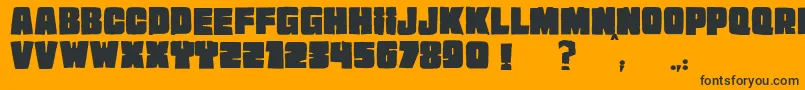 JMH EXTRA Font – Black Fonts on Orange Background