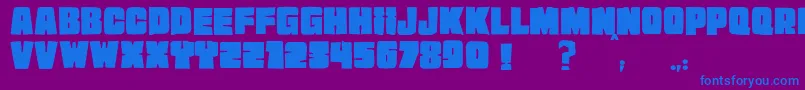 JMH EXTRA Font – Blue Fonts on Purple Background