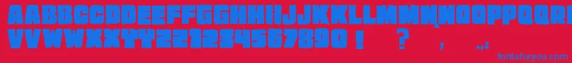 JMH EXTRA Font – Blue Fonts on Red Background