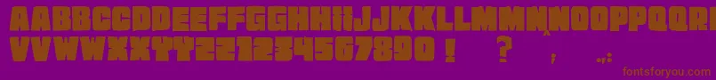 JMH EXTRA Font – Brown Fonts on Purple Background