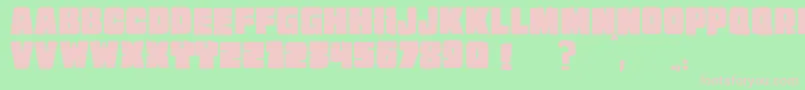 JMH EXTRA Font – Pink Fonts on Green Background