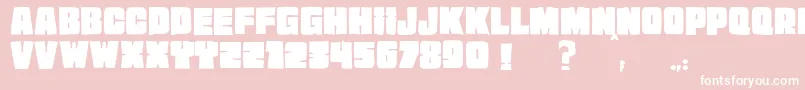 JMH EXTRA Font – White Fonts on Pink Background