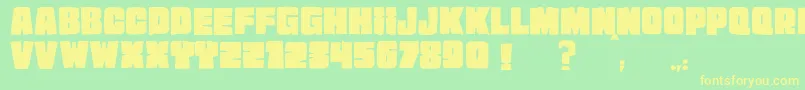 JMH EXTRA Font – Yellow Fonts on Green Background