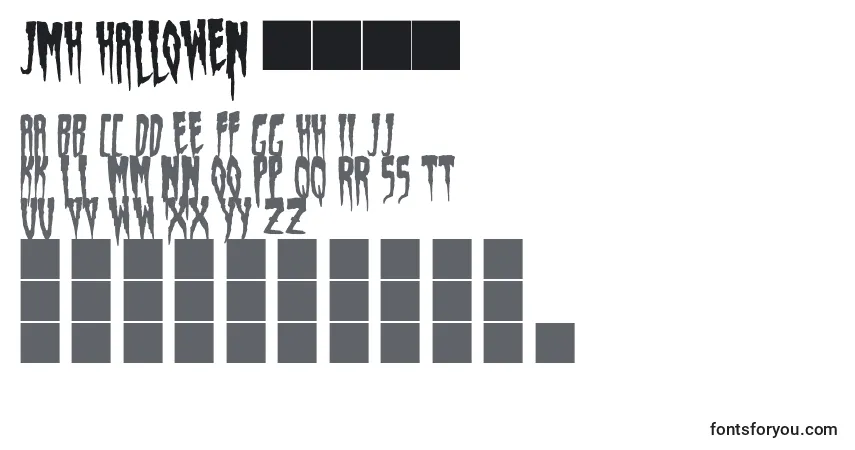 Шрифт JMH Hallowen 2017 – алфавит, цифры, специальные символы