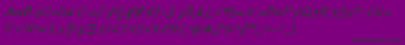 Iwfxv02-Schriftart – Schwarze Schriften auf violettem Hintergrund