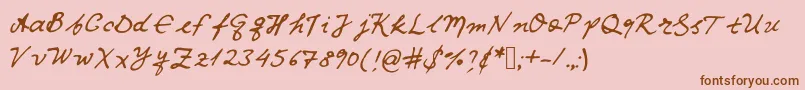 Iwfxv02 Font – Brown Fonts on Pink Background