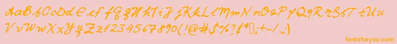 Iwfxv02 Font – Orange Fonts on Pink Background