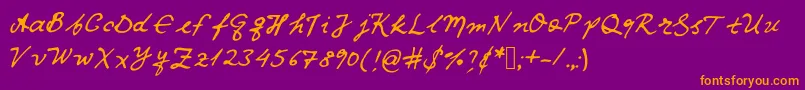 Iwfxv02 Font – Orange Fonts on Purple Background