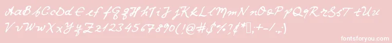 Iwfxv02 Font – White Fonts on Pink Background