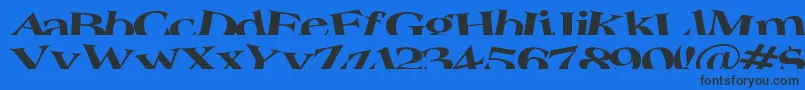 Troug Font – Black Fonts on Blue Background