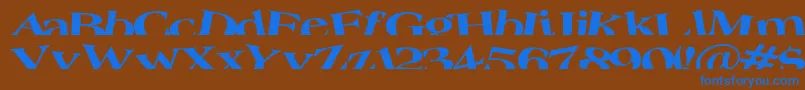 Шрифт Troug – синие шрифты на коричневом фоне