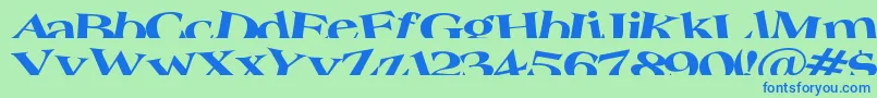 Troug-fontti – siniset fontit vihreällä taustalla