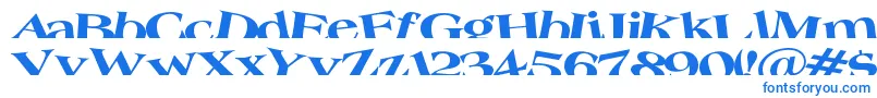 Шрифт Troug – синие шрифты на белом фоне