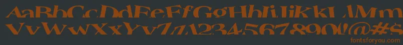 Шрифт Troug – коричневые шрифты на чёрном фоне