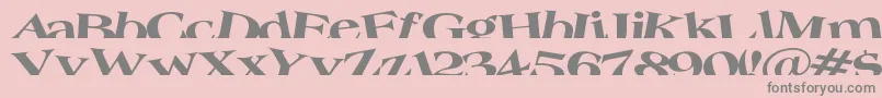 Troug-Schriftart – Graue Schriften auf rosa Hintergrund