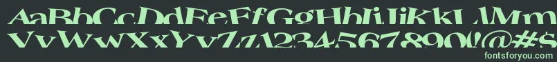 フォントTroug – 黒い背景に緑の文字