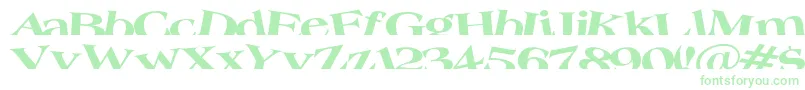 Troug-Schriftart – Grüne Schriften auf weißem Hintergrund