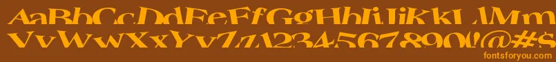 Шрифт Troug – оранжевые шрифты на коричневом фоне