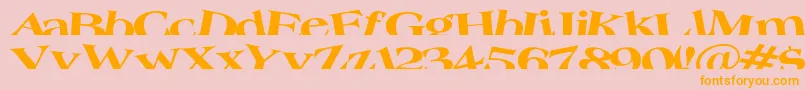 Шрифт Troug – оранжевые шрифты на розовом фоне