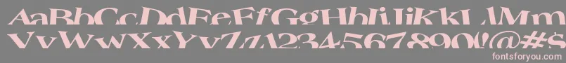 フォントTroug – 灰色の背景にピンクのフォント