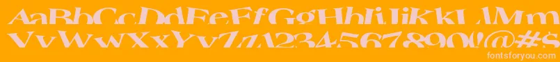 Шрифт Troug – розовые шрифты на оранжевом фоне