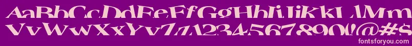 Troug-Schriftart – Rosa Schriften auf violettem Hintergrund