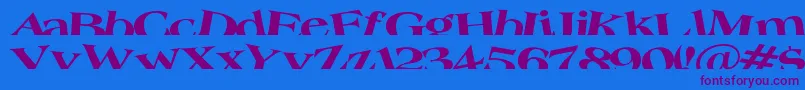 Saiba mais sobre a fonte Troug Fonte Troug – fontes roxas em um fundo azul