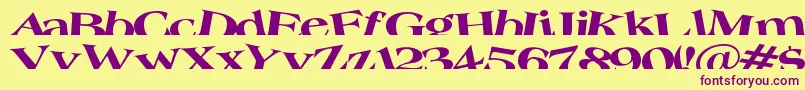 Troug-fontti – violetit fontit keltaisella taustalla
