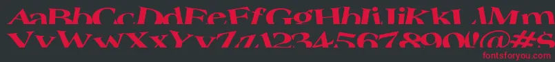 Шрифт Troug – красные шрифты на чёрном фоне