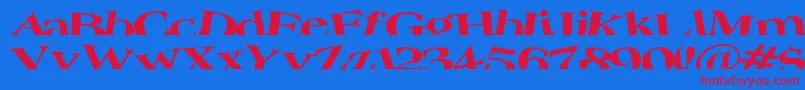 Troug Font – Red Fonts on Blue Background