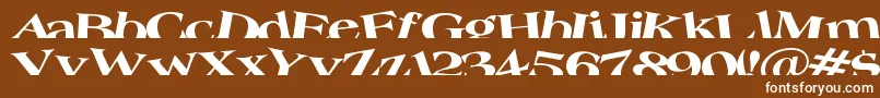 Шрифт Troug – белые шрифты на коричневом фоне