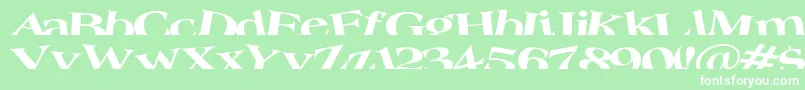 Шрифт Troug – белые шрифты на зелёном фоне