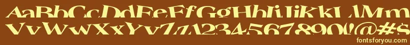 Troug Font – Yellow Fonts on Brown Background