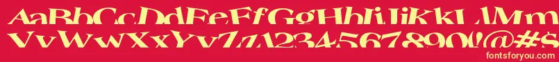 Troug Font – Yellow Fonts on Red Background