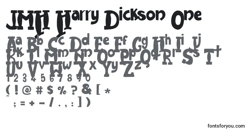Schriftart JMH Harry Dickson One – Alphabet, Zahlen, spezielle Symbole