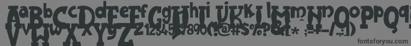 フォントJMH Harry Dickson One – 黒い文字の灰色の背景