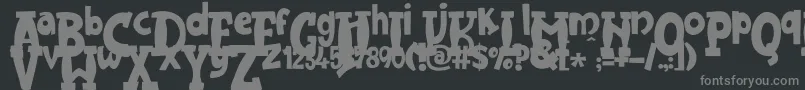 JMH Harry Dickson One Font – Gray Fonts on Black Background
