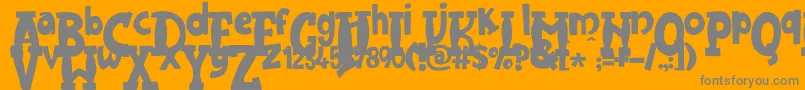 Шрифт JMH Harry Dickson One – серые шрифты на оранжевом фоне