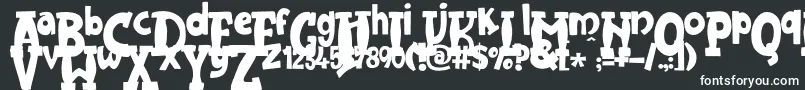 JMH Harry Dickson One Font – White Fonts on Black Background
