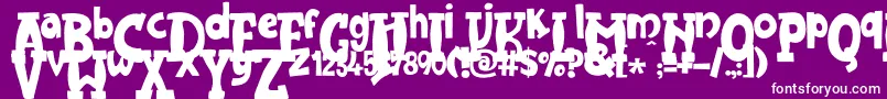 フォントJMH Harry Dickson One – 紫の背景に白い文字