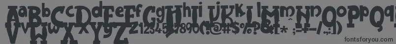 JMH Harry Dickson One Font – Black Fonts on Gray Background