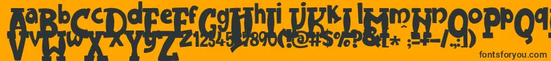 JMH Harry Dickson One Font – Black Fonts on Orange Background