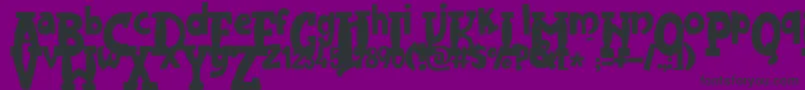 JMH Harry Dickson One Font – Black Fonts on Purple Background
