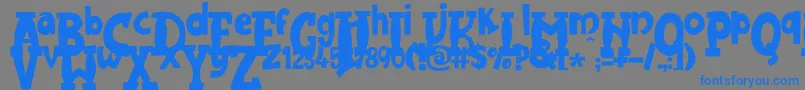 JMH Harry Dickson One Font – Blue Fonts on Gray Background
