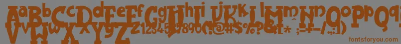 JMH Harry Dickson One Font – Brown Fonts on Gray Background