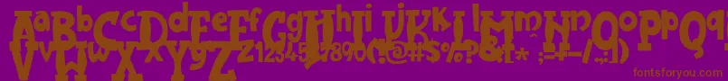 JMH Harry Dickson One Font – Brown Fonts on Purple Background