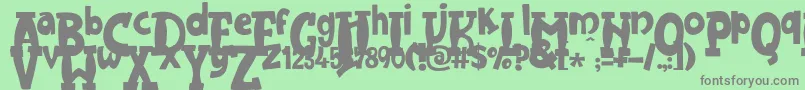 JMH Harry Dickson One Font – Gray Fonts on Green Background