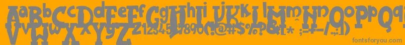 JMH Harry Dickson One Font – Gray Fonts on Orange Background