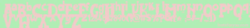 JMH Harry Dickson One Font – Pink Fonts on Green Background